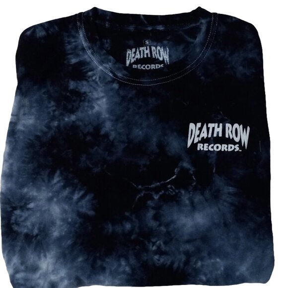 Death Row Records T-Shirt Small (S) Black & Blue Tie Dye Hooded Electric… - Picture 2 of 15